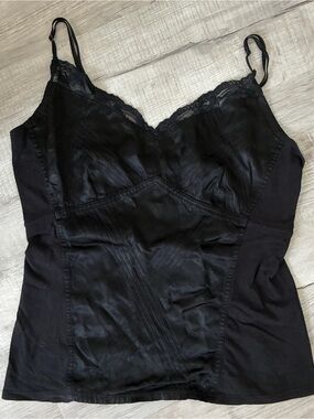 apt 9 black lace trim camisole